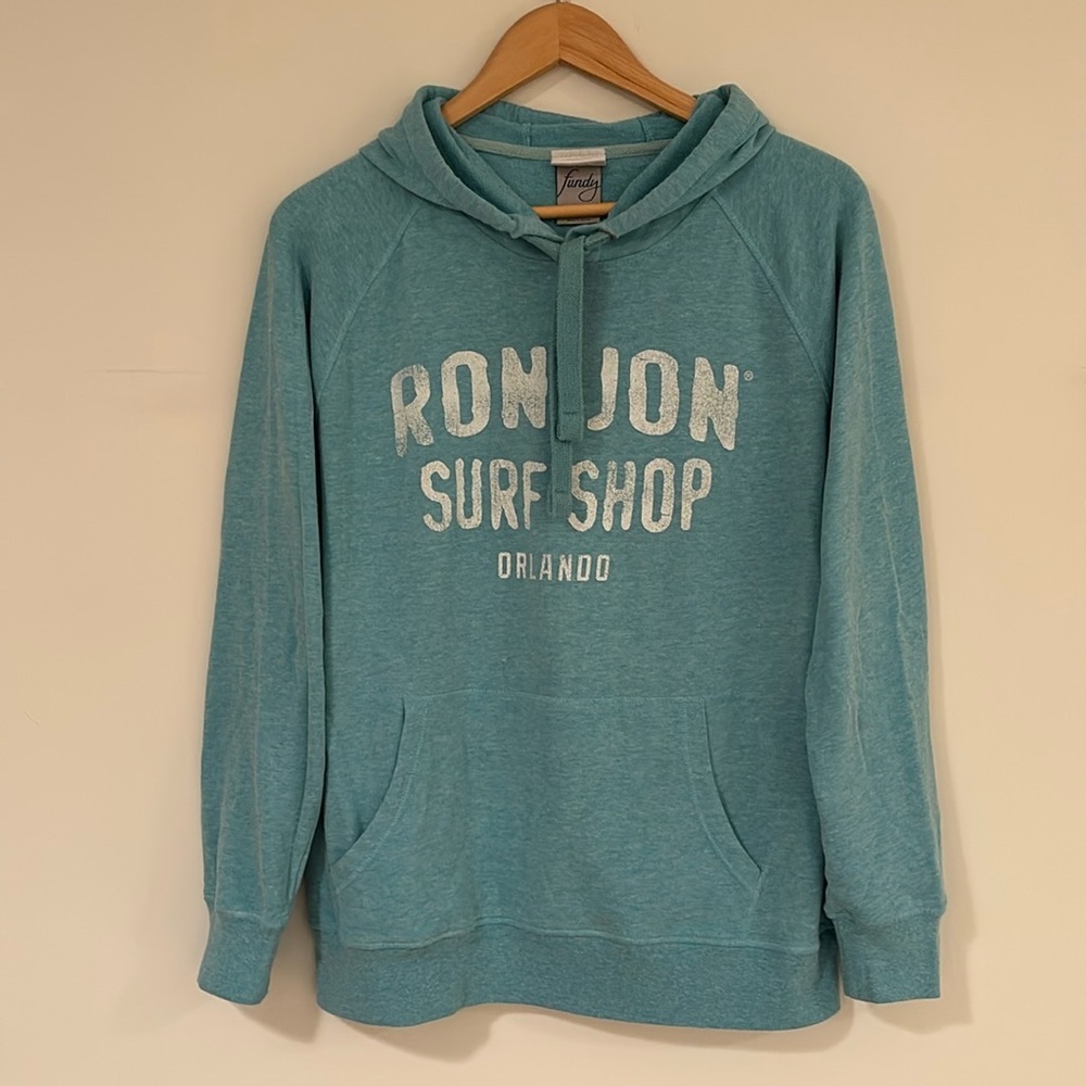 Turquoise Ron Jon Hoodie Size Small
